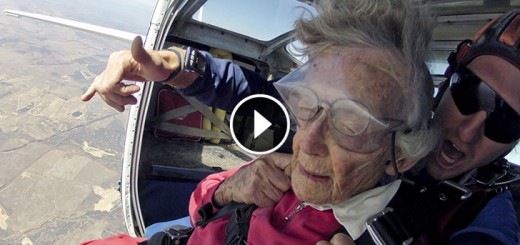 Brave Grandma Went Skydiving, Swimming with Sharks on her 100th Birthday!