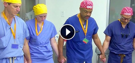 doctors pray before surgery