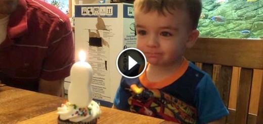 boy blow out candle